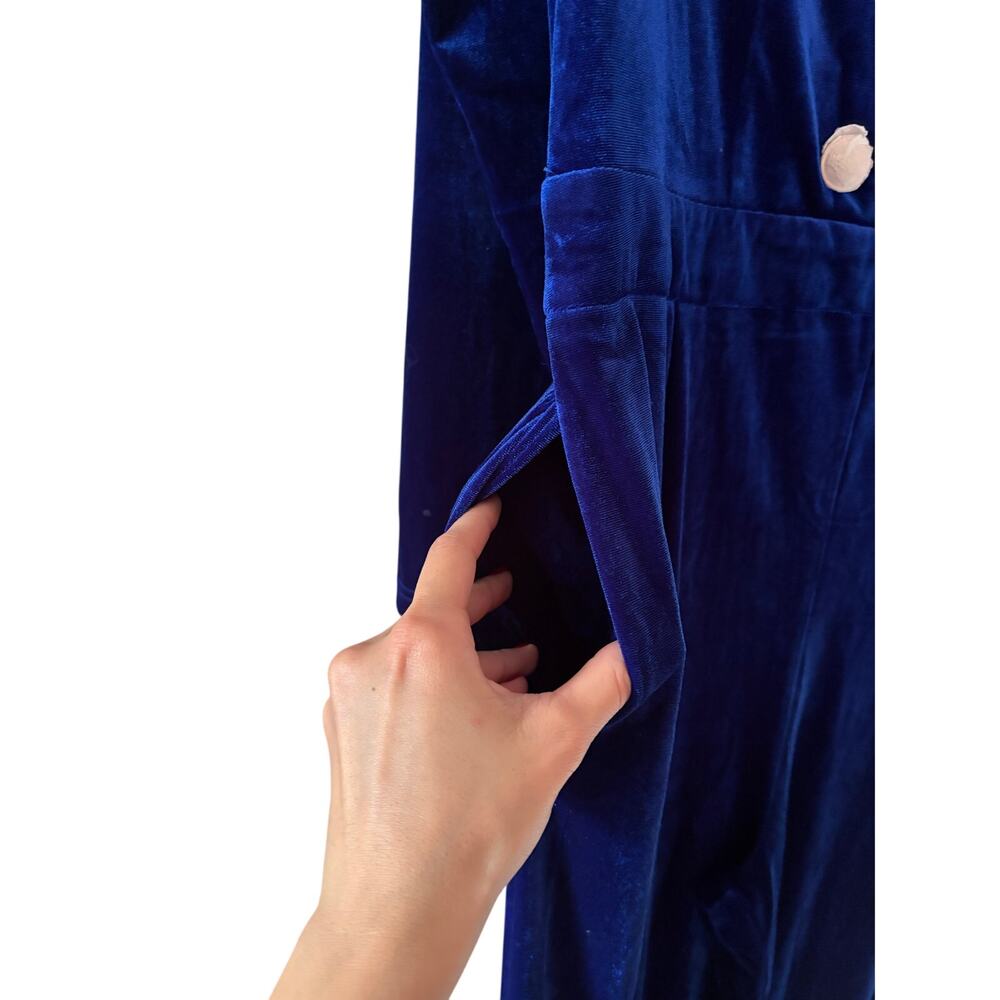Fashion Nova Royal Blue Velvet Jumpsuit XL - Picture 12 of 14